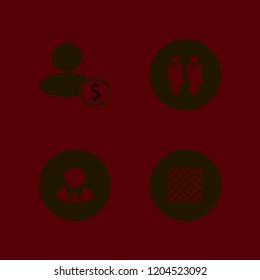 leader icon. leader vector icons set businessmen, businessman and chess board