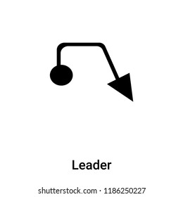 Leader icon vector isolated on white background, logo concept of Leader sign on transparent background, filled black symbol