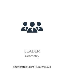 Leader icon vector. Trendy flat leader icon from geometry collection isolated on white background. Vector illustration can be used for web and mobile graphic design, logo, eps10