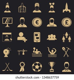 Leader icons set. Simple set of 25 leader vector icons for web for any design