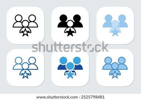 Leader icons with various design styles