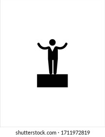 icono de líder,icono de líder plano de mejor vector.