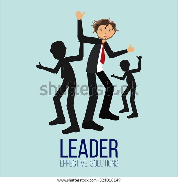 Leader Illustration Over Blue Color Background Stock Vector (Royalty ...