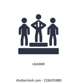 leader isolated icon. Simple element illustration from strategy concept. leader editable logo symbol design on white background. Can be use for web and mobile.