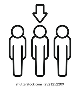 Leader job icon outline vector. Human work. Staff office