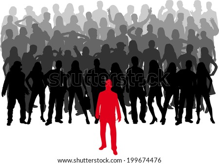 leader - a large group of people