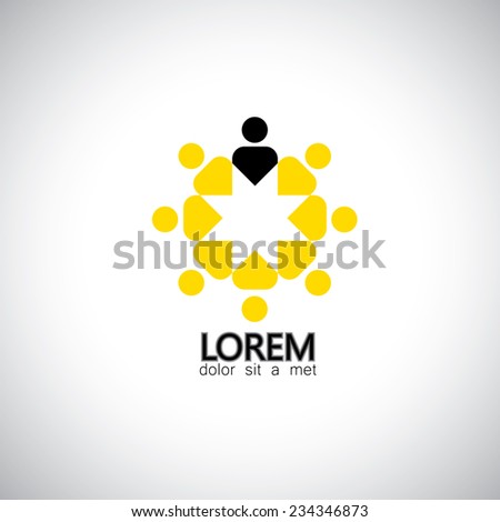 leader, leadership and winner winning people icon - concept vector. This icon also represents being united, unity symbol, friendship, partnership, business teamwork cooperation, solidarity, community