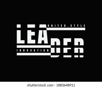 Leader letter graphic vector illustration great for designs of t-shirts, clothes, hoodies, etc.