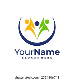 Leader Logo Design Vorlage. Star People Logo, Vektorgrafik.