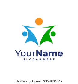 Leader Logo Design Vorlage. Star People Logo, Vektorgrafik.