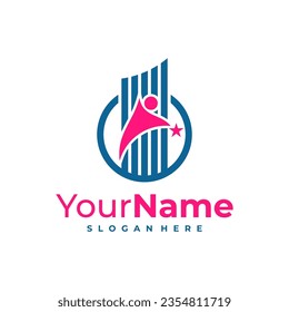 Plantilla de diseño de logotipo de líder. Ilustración vectorial del logotipo de Star People.
