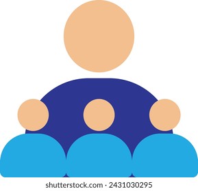 Ilustración plana del vector del icono del equipo del director
