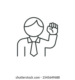 leader - minimal line web icon. simple vector illustration. concept for infographic, website or app.