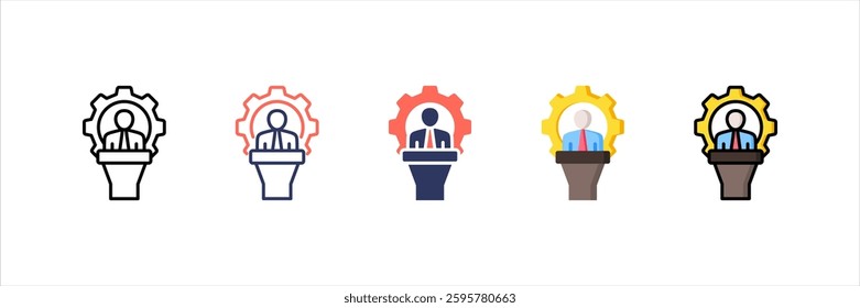 Leader Multi Style Icon Set