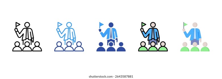 Leader Multi Style Icon Set