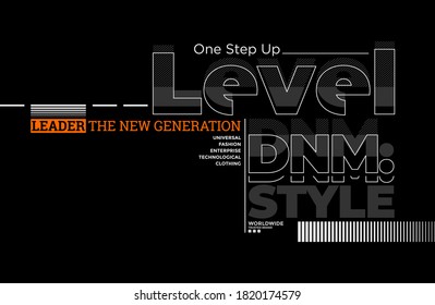 Leader the new generation, modern and stylish typography slogan for t-shirt. Abstract design with the lines style. Vector print, typography, poster. Global swatches.