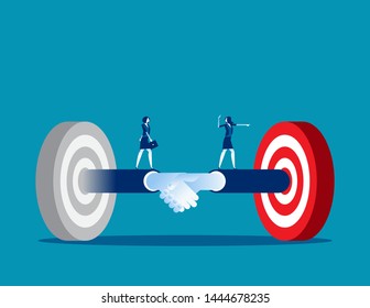 Leader with new success. Concept business vector illustration, Achievement, Investor, Successful. - Shutterstock ID 1444678235