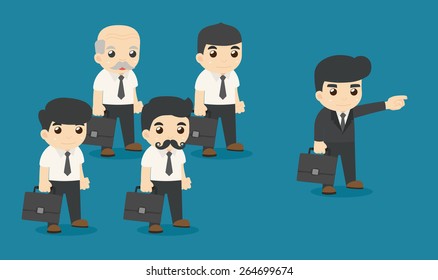 Leader on his way to success , eps10 vector format