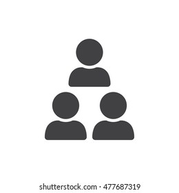 Leader, people icon vector, solid logo illustration, pictogram isolated on white