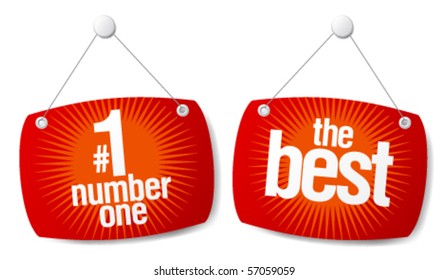 The leader of sales best products signs set