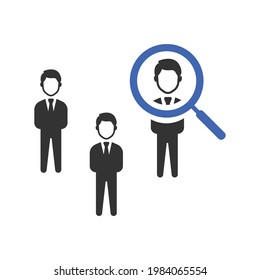 leader search icon design vector