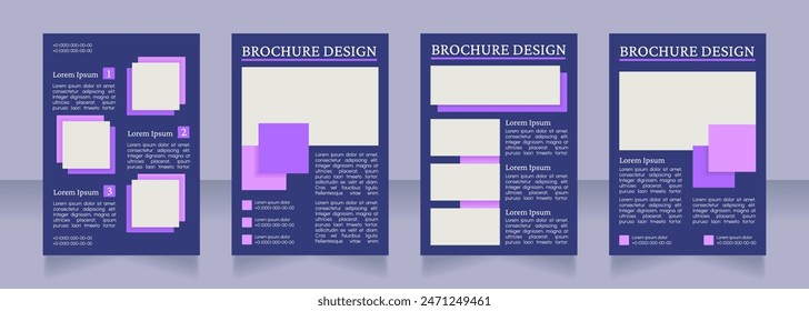 Diseño de diseño de folleto en blanco de estrategia de desarrollo de habilidades de líder. Conjunto de Plantillas de póster de Vertical con espacio de copia vacío para texto. Colección de informes corporativos prefabricados. Páginas de papel de folleto editables