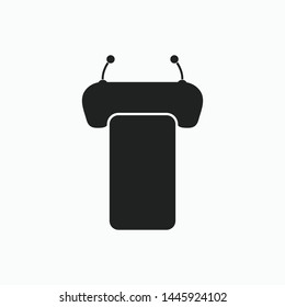 Leader speech table icon. Flat style vector EPS.