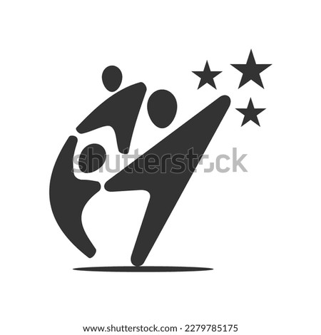 leader with star logo template Icon Illustration Brand Identity. Isolated and flat illustration. Vector graphic