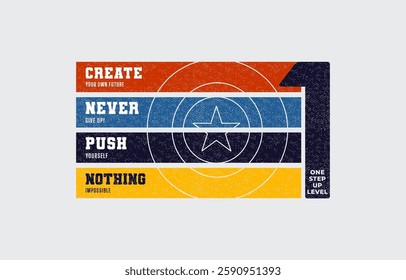 Leader stylish typography slogan for t-shirt. Abstract design with the grunge and the lines style. Vector print, typography, poster. Global swatches.