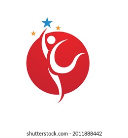 Leader success people logo symbol