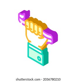 leader tape isometric icon vector. leader tape sign. isolated symbol illustration