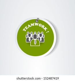 Leader in a team, design elements for your logo, vector eps10 illustration 