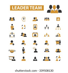 leader team, management, human resources, avatar, community  icons, signs vector concept set for infographics, mobile, website, application
