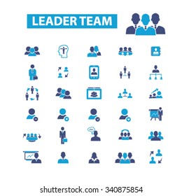 equipo líder, administración, recursos humanos, avatar, iconos de la comunidad, símbolos de concepto vectorial establecido para infografías, móviles, sitios web, aplicación
