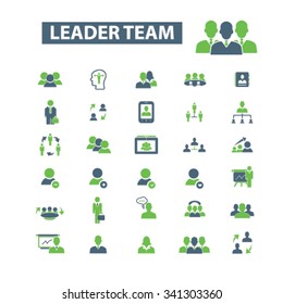 leader team, management, human resources, avatar, community  icons, signs vector concept set for infographics, mobile, website, application
