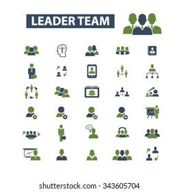 equipo líder, administración, recursos humanos, avatar, iconos de la comunidad, símbolos de concepto vectorial establecido para infografías, móviles, sitios web, aplicación
