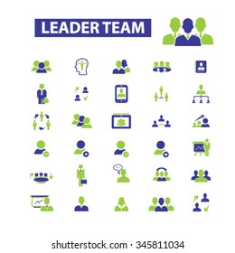 leader team, management, human resources, avatar, community  icons, signs vector concept set for infographics, mobile, website, application 