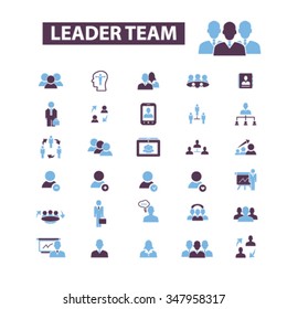 equipo líder, administración, recursos humanos, avatar, iconos de la comunidad, símbolos de concepto vectorial establecido para infografías, móviles, sitios web, aplicación

