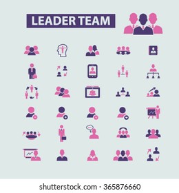 equipo líder, administración, recursos humanos, avatar, iconos de la comunidad, símbolos de concepto vectorial establecido para infografías, móviles, sitios web, aplicación
