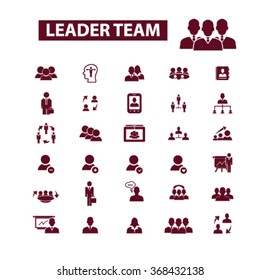equipo líder, administración, recursos humanos, avatar, iconos de la comunidad, símbolos de concepto vectorial establecido para infografías, móviles, sitios web, aplicación
