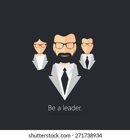 Leader of the team. A successful team led by a great leader.