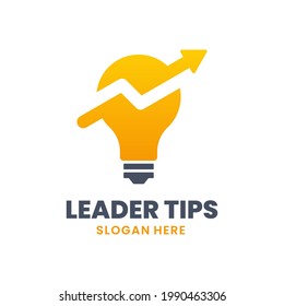 Leader Tips Logo Template Design. Creative people logo. Smart business and Future idea vector illustration.