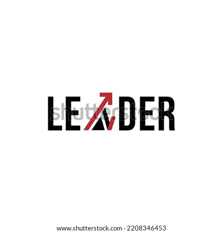 Leader typography Wordmark logo design