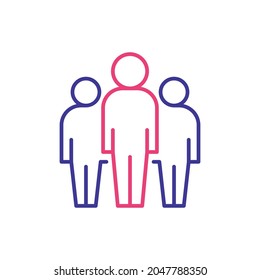 Leader vector 2 colour icon style illustration. EPS 10 file