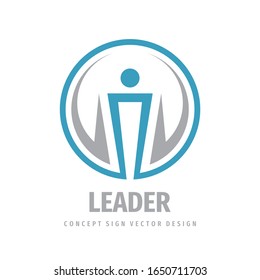 Leader - Vector Business Logo Template Concept Illustration. Abstract Torch Creative Sign. Award Winner Cup Symbol. Championship Icon. Graphic Design Element. 