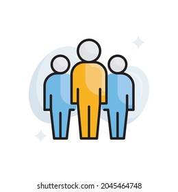 Leader vector filled outline icon style illustration. EPS 10 file