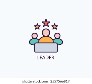 Leader Vector, Icon Or Logo Sign Symbol Illustration