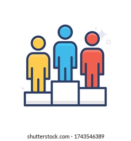 leader vector icon style illustration. Startup and New Business outline filled symbol icon. EPS 10
