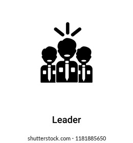 Leader icon  vector isolated on white background, logo concept of Leader  sign on transparent background, filled black symbol