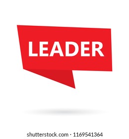 leader word on a speach bubble- vector illustration